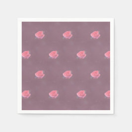 Guardanapo De Papel Single Pink Rose Pattern