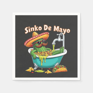 Guardanapo De Papel Sinko de Mayo"Cinco engraçados de Mayo Cactus