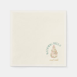 Guardanapo De Papel Sinos de Casamento e Bolo | Recepção de Casamento