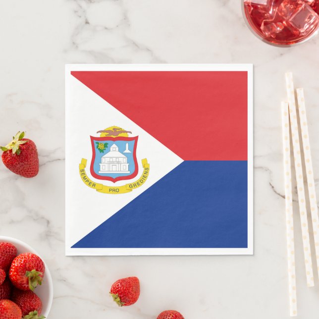 Guardanapo De Papel Sint Maarten flag (Insitu)
