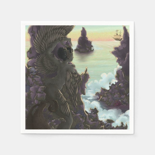 Guardanapo De Papel Siren Stones (Frente)