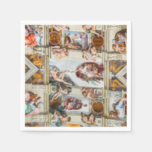 Guardanapo De Papel Sistine Chapel Michelangelo - Vaticano, Roma, Itál