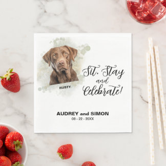 Guardanapo De Papel Sit, Stay & Celebrate Chesapeake Bay Retriever