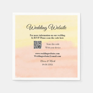 Guardanapo De Papel Site de casamento adicionar código Q R digitalizaç