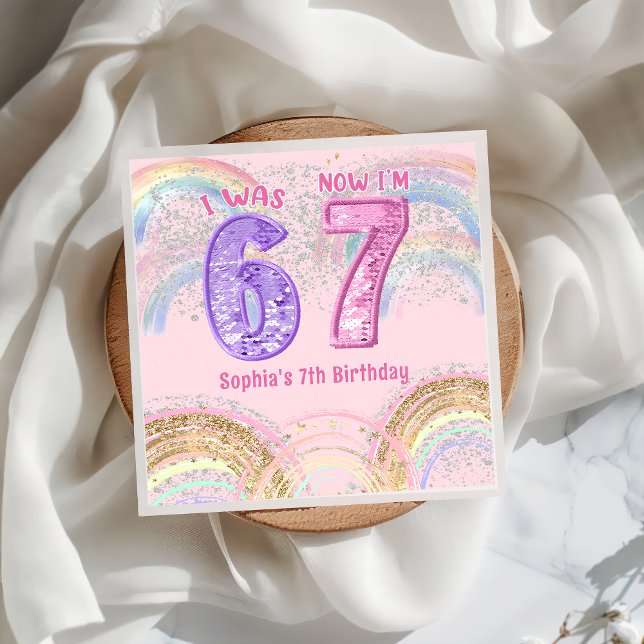 Guardanapo De Papel Six Seven 67 Birthday Napkins (Criador carregado)
