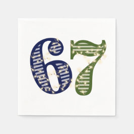 Guardanapo De Papel Six Seven 6 7 Trend Blue & Green Modern