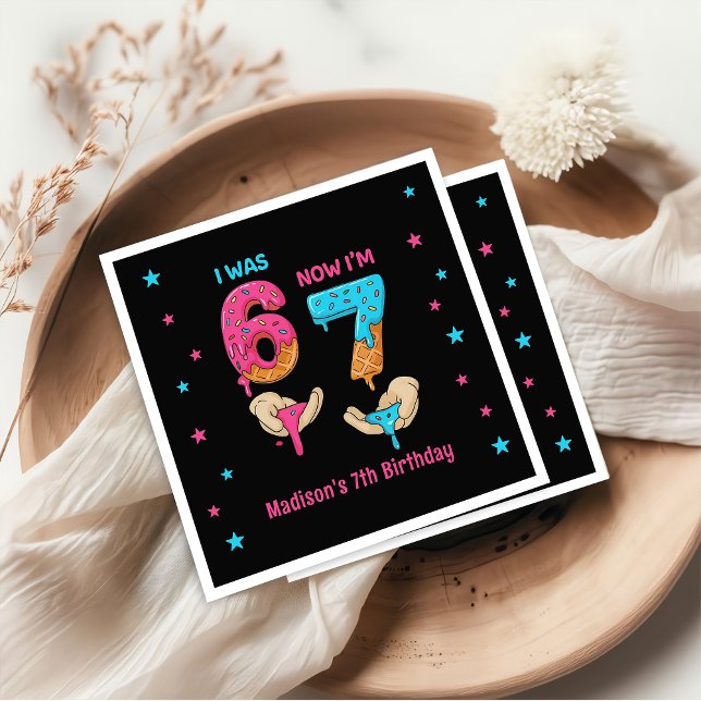 Guardanapo De Papel Six Seven Birthday Napkins (Criador carregado)