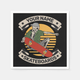 Guardanapo De Papel Skateboard Personalizada Pega Pele Prendendo Pele