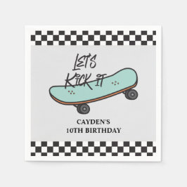 Guardanapo De Papel Skateboard Vamos Kicar Aniversário
