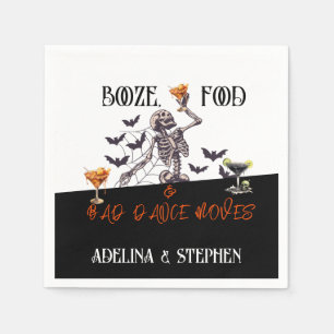 Guardanapo De Papel Skeleton Booze Comida Má Dança