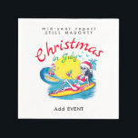 Guardanapo De Papel Skeleton Christmas em julho Beach Surf Naughn<br><div class="desc">Escolha este Skeleton Christmas em julho Praia Relatório do ano de Médio de praia Ainda modelo e comemore o Natal em julho com a família e amigos. Personalize o design com os detalhes do seu evento e solicite seu Natal em convites e suprimentos de festas de julho agora.</div>