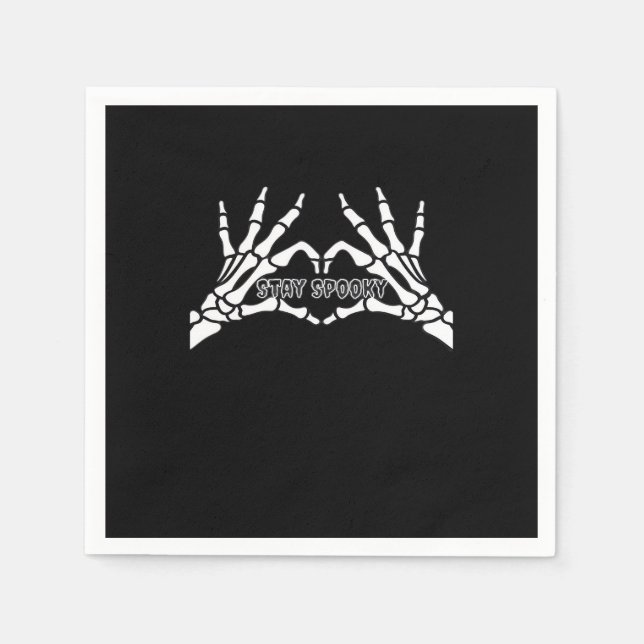 Guardanapo De Papel Skeleton Heart and Mands Classic Design (Frente)