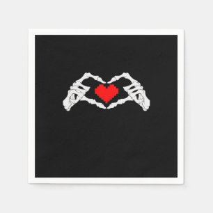 Guardanapo De Papel Skeleton Heart and Mands Meme