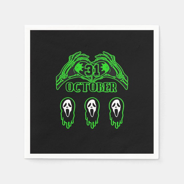 Guardanapo De Papel Skeleton mãos clássico Design (Frente)