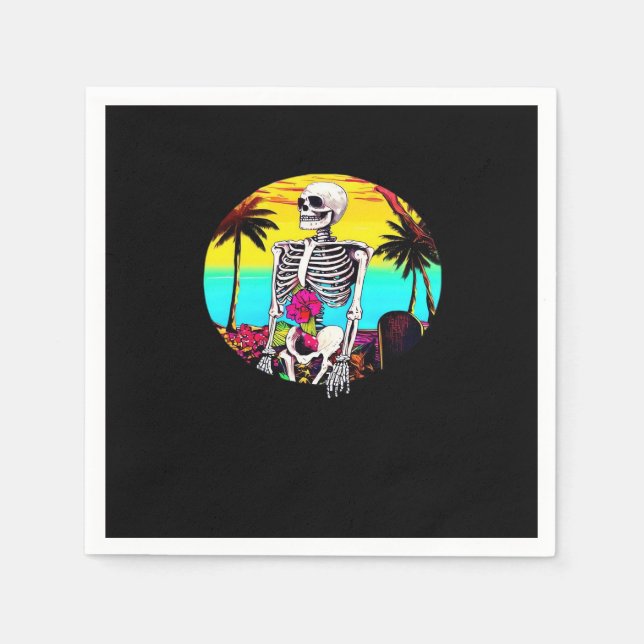 Guardanapo De Papel Skeleton Saindo do Sunset Beach Classic (Frente)