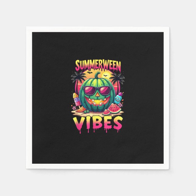 Guardanapo De Papel Skeleton Summer Summerentre Vibes Watermelon Jack- (Frente)