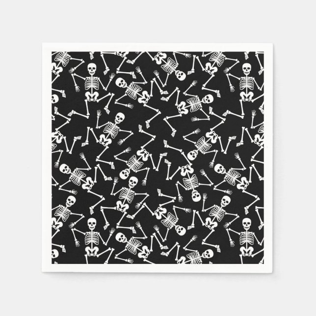 Guardanapo De Papel Skeletons Halloween (Frente)