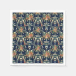 Guardanapo De Papel Skeletons Pattern Spooky Legal Festa de Halloween