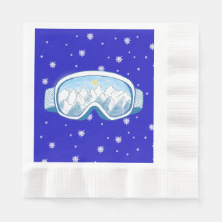 Guardanapo De Papel Ski Goggles Snowflake Dance