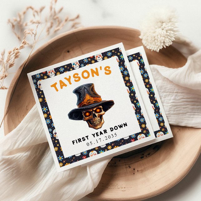 Guardanapo De Papel Skull Halloween Kids Festa de Costume - Bonita e S (Criador carregado)