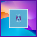 Guardanapo De Papel Sky Blue Purple White Bat Mitzvah Nome Monograma<br><div class="desc">Este guardanapo de papel pode ser qualquer cor de fundo que você selecionar. O Fundo Padrão é azul-céu; o Nome e o Evento (Bas Mitzvah ou Bat Mitzvah) é o script branco-rico, o monograma é roxo. "crie o seu." Decoração de mesa divertida e colorida. Todos os Direitos Reservados © 2024...</div>