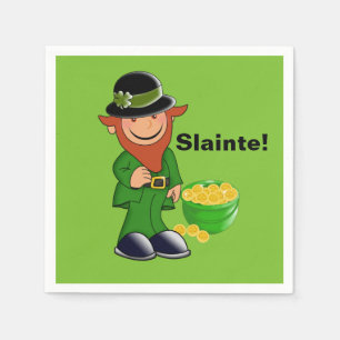 Guardanapo De Papel Slainte! Leprechaun, Rua.