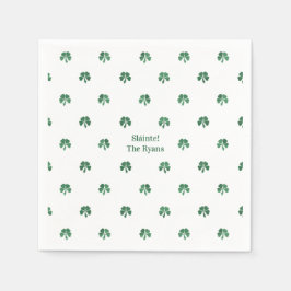 Guardanapo De Papel Sláinte Lucky Shot Painterly Clover Irlandês Casam