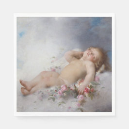 Guardanapo De Papel Sleeping Cherub (Putto) (por Léon Bazille Perrault