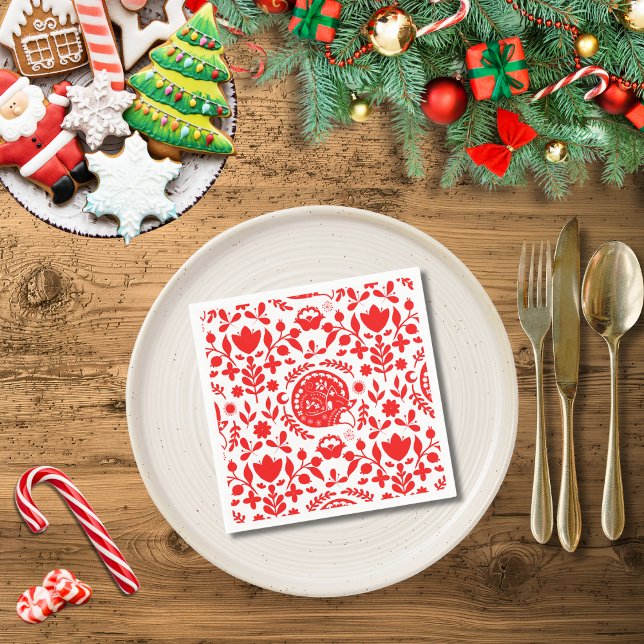 Guardanapo De Papel Sleeping Fox Folk Art (Criador carregado)