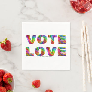 Guardanapo De Papel SlipperyJoe voto amor igualdade pelo arco-íris tex
