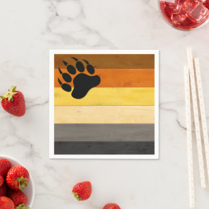 Guardanapo De Papel SlipperyJoe's Bear Pride sinaliza textura de madei