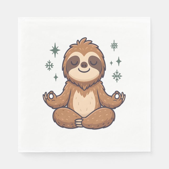 Guardanapo De Papel Sloth Yoga Sloth (Frente)