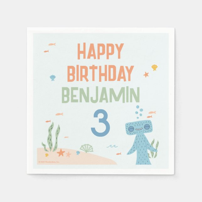 Guardanapo De Papel Slumberkins Martelo de aniversário (Frente)