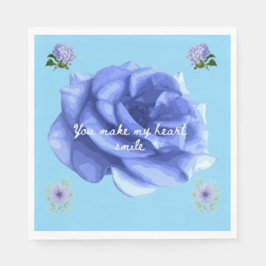 Guardanapo De Papel Smiling heart baby blue