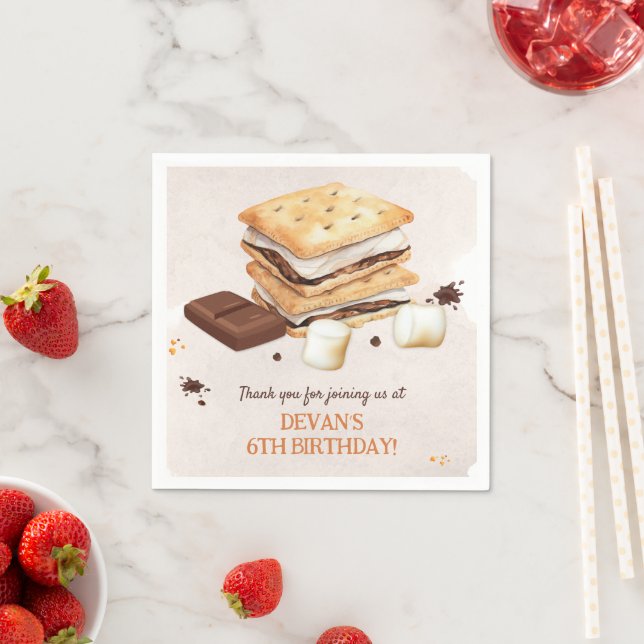 Guardanapo De Papel S'mores Festa de aniversário (Insitu)