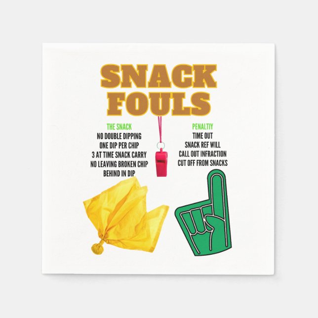 Guardanapo De Papel Snack Fouls para Gostas do Partido (Frente)