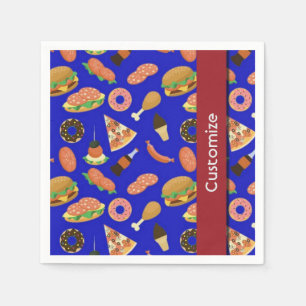 Guardanapo De Papel Snack Time Blue Picnic Napkins