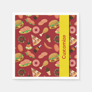 Guardanapo De Papel Snack Time Red Picnic Napkins