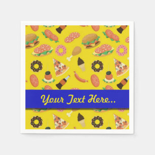 Guardanapo De Papel Snack Time Yellow Picnic Napkins