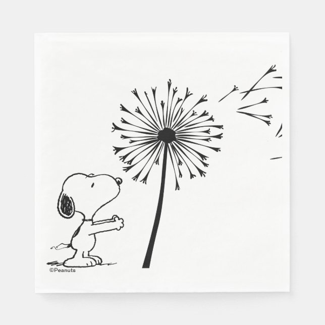 Guardanapo De Papel Snoopy Com Dandelion (Frente)