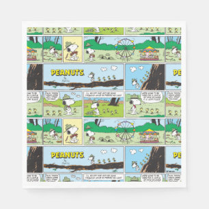 Guardanapo De Papel Snoopy e Amigos Ir acampar