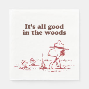 Guardanapo De Papel Snoopy Escoteiro - Tudo bem na floresta