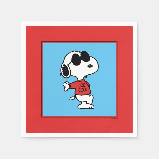 Guardanapo De Papel Snoopy "Joe Cool" em Pé (Frente)