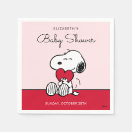 Guardanapo De Papel Snoopy | Little Sweetheart Baby Shower Napkins
