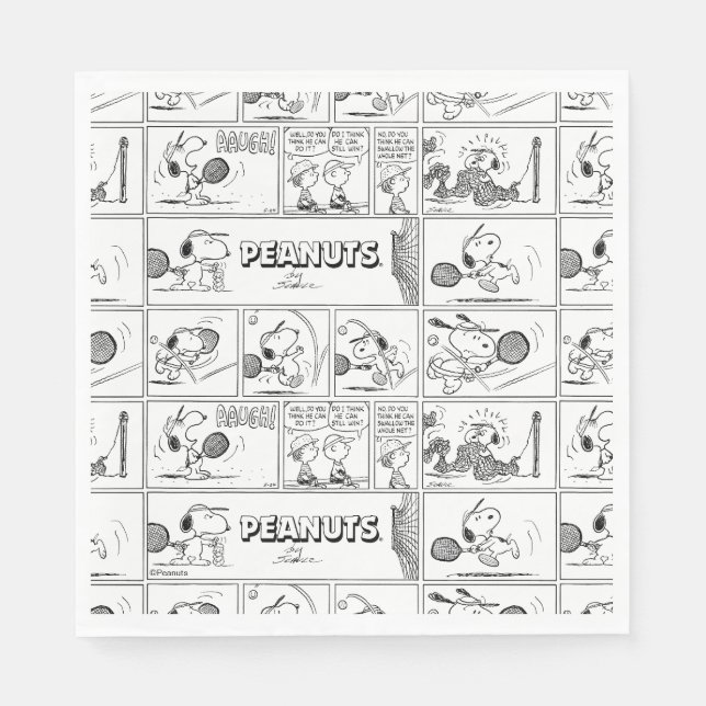 Guardanapo De Papel Snoopy Plays Tênis (Frente)