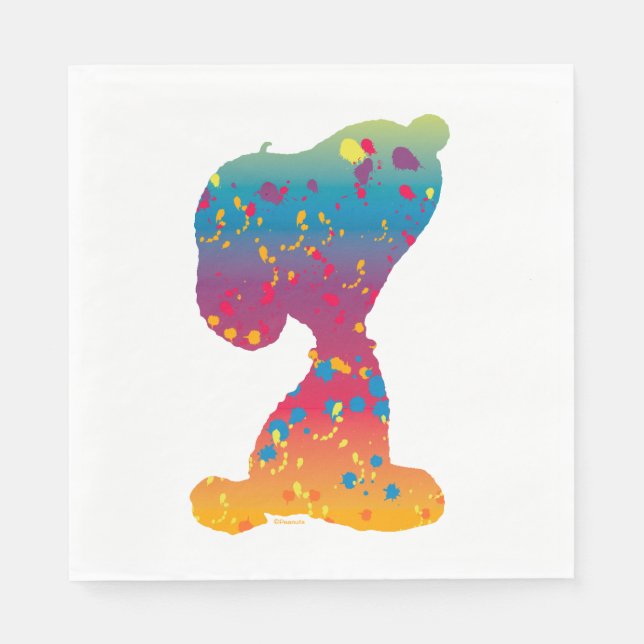 Guardanapo De Papel Snoopy Rainbow Silhouette (Frente)