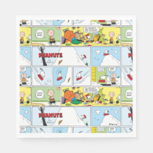Guardanapo De Papel Snoopy Sled Riding Comida Dish