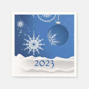 Guardanapo De Papel Snowflake Snow 2023 Add Name Paper