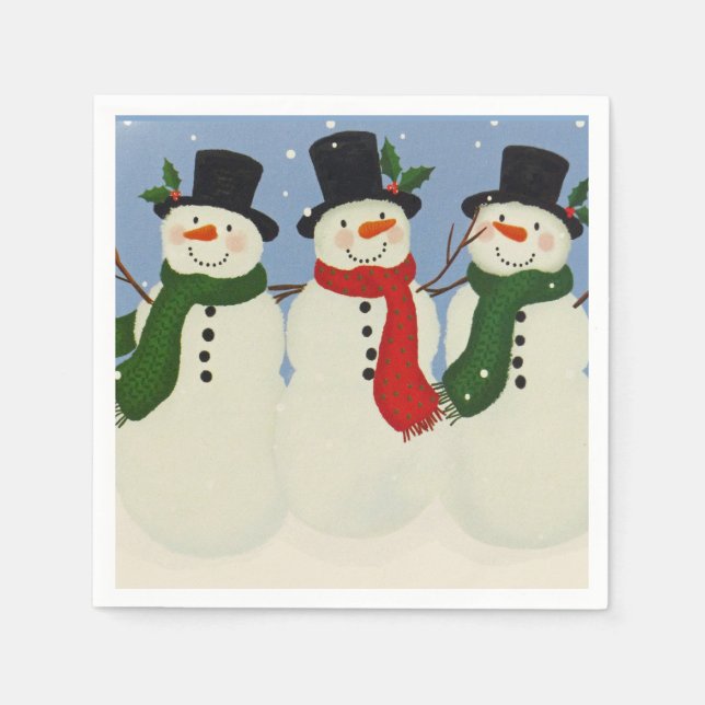 Guardanapo De Papel Snowman (Frente)