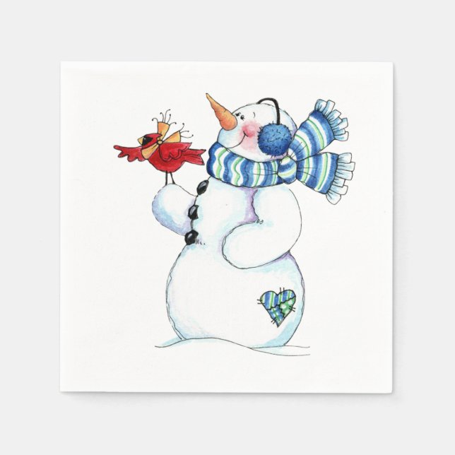 Guardanapo De Papel Snowman (Frente)